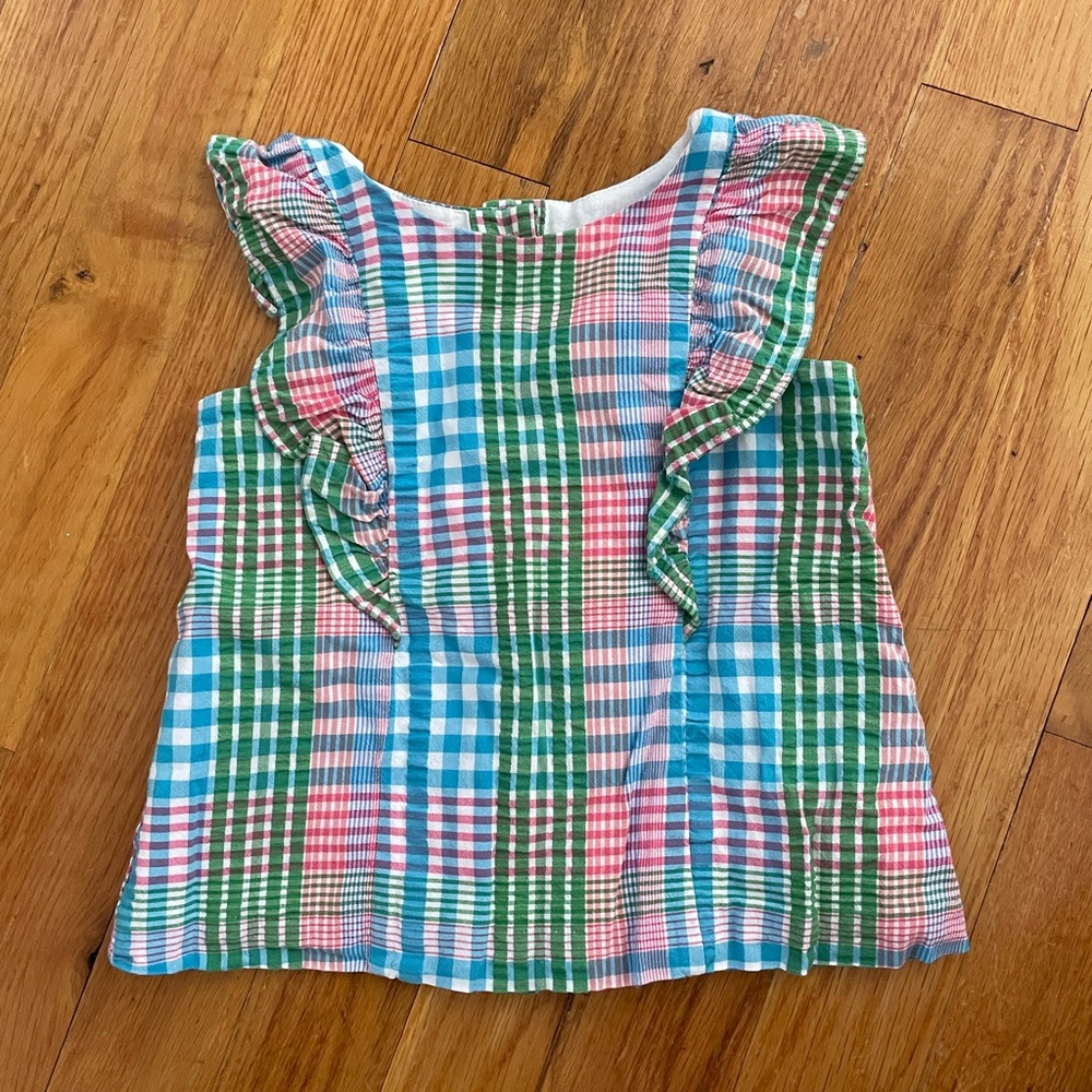 JANIE&JACK ruffled plaid top